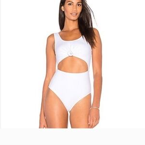 Beth Richards Knot One Piece in White Large